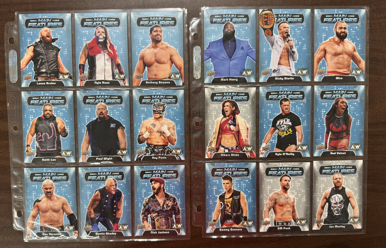 2022 Upper Deck AEW Complete Card Set (100) W/ Main Features Inserts (40) NM