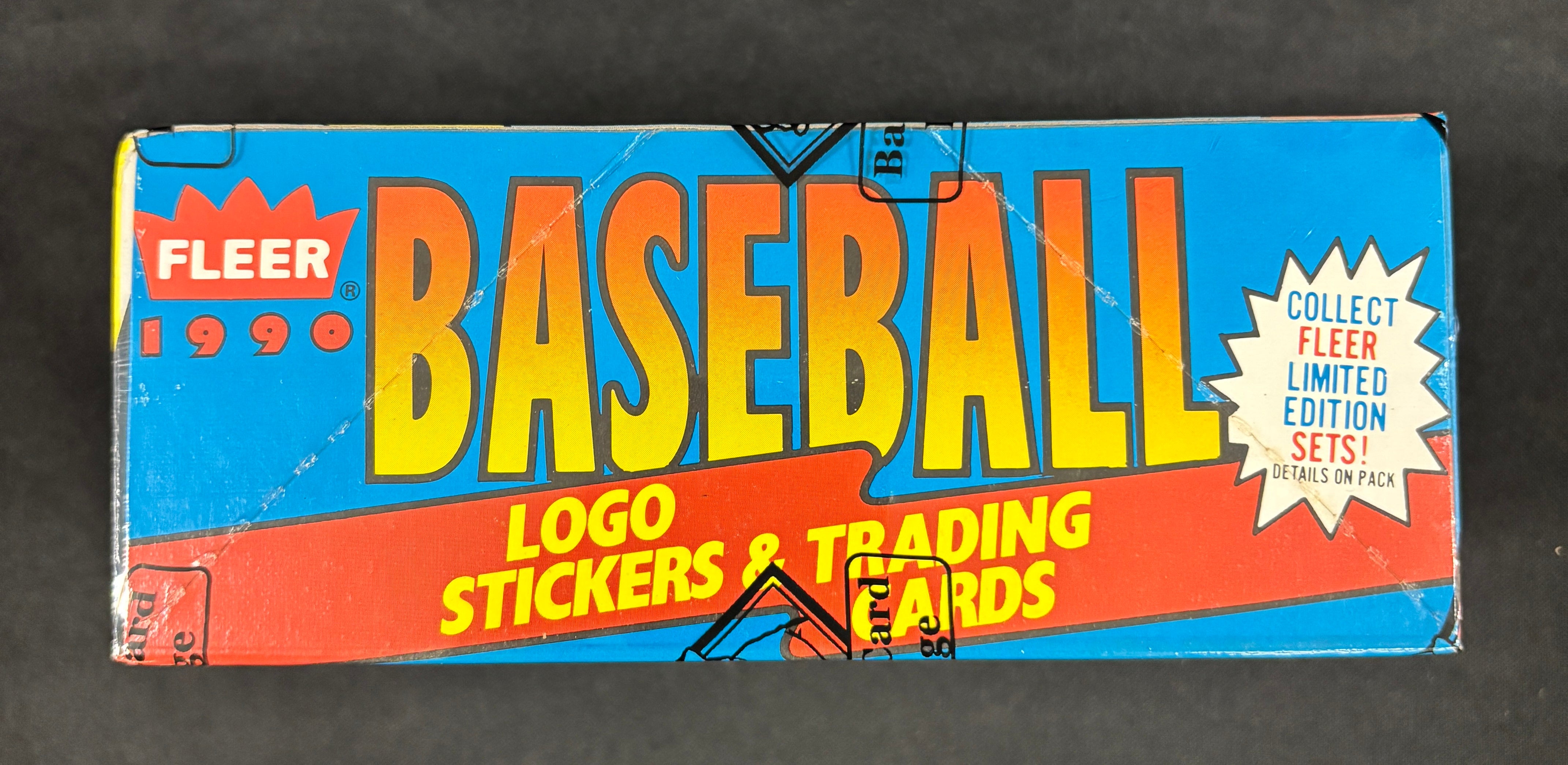 1990 Fleer Baseball Wax Box BBCE Wrapped/Sealed FASC