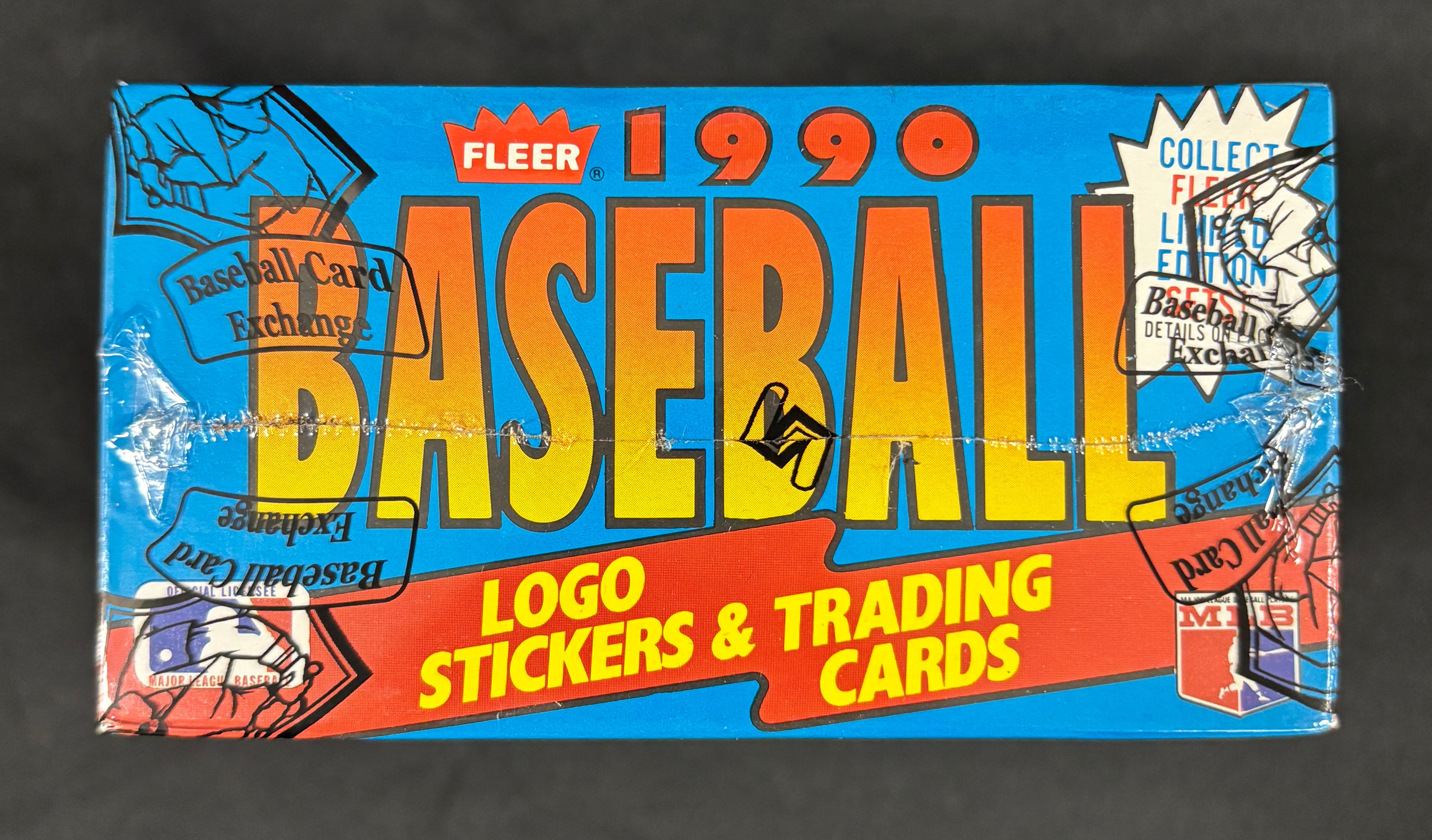 1990 Fleer Baseball Wax Box BBCE Wrapped/Sealed FASC