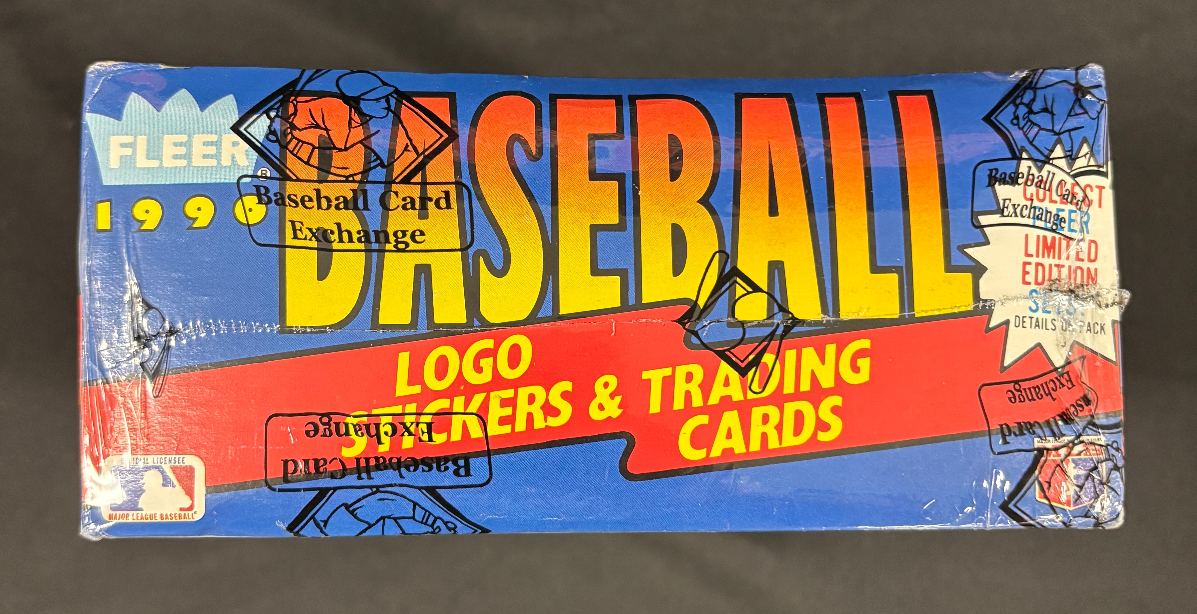 1990 Fleer Baseball Rack Box BBCE Wrapped/Sealed