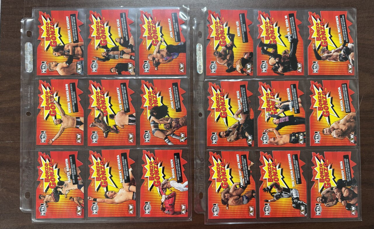 2022 SkyBox AEW Metal Universe Complete Bonzo Gonzo Insert Card Set (30) NM