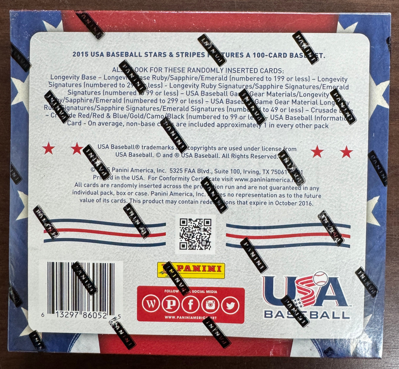 2015 Panini Stars & Stripes Longevity Baseball 10 Pack Box Factory Sealed