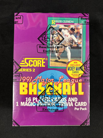 1991 Score Series Two Baseball Box BBCE Wrapped/Sealed FASC