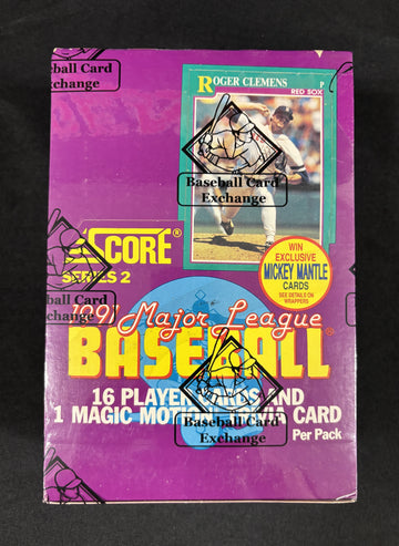 1991 Score Series Two Baseball Box BBCE Wrapped/Sealed