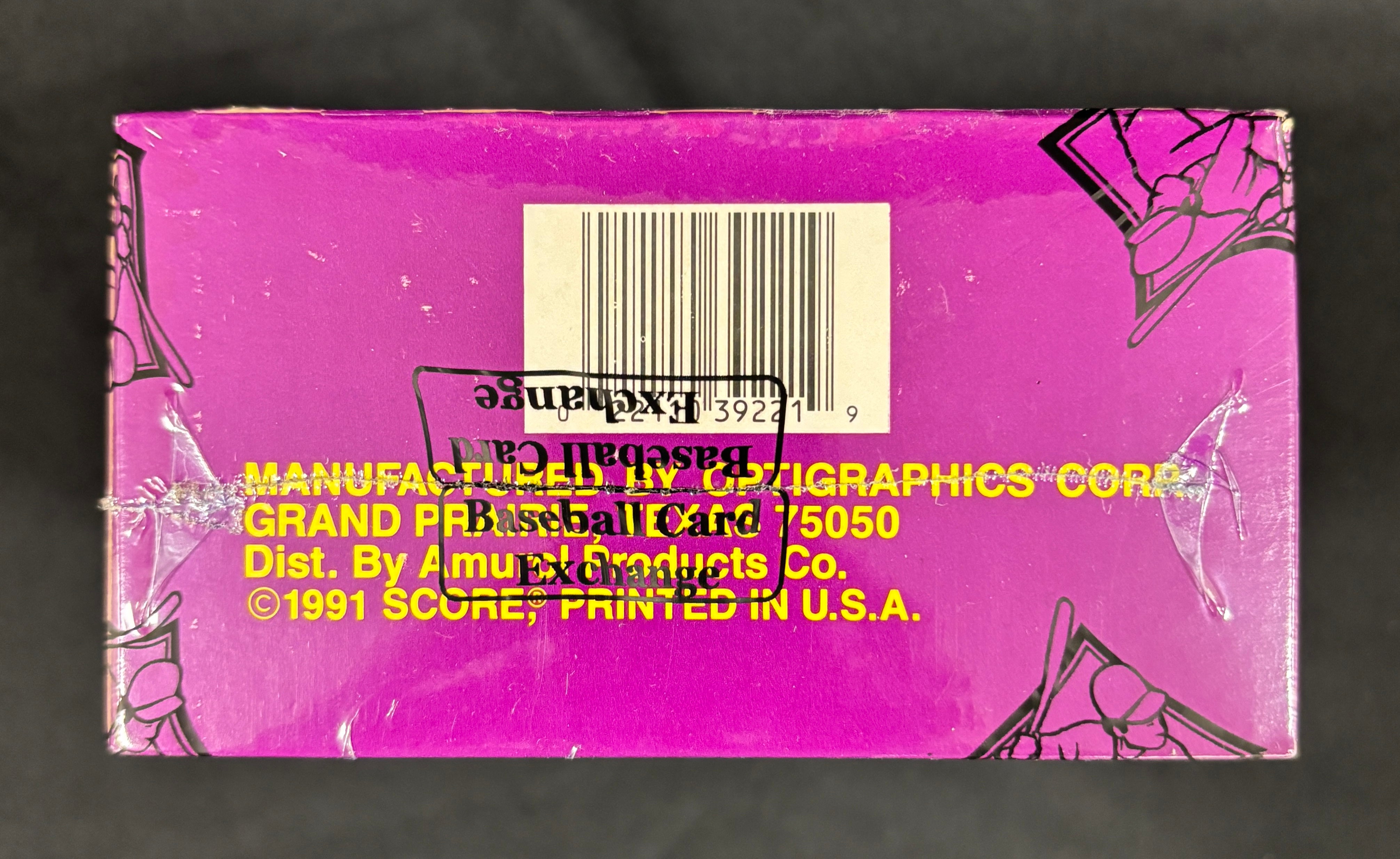 1991 Score Series Two Baseball Box BBCE Wrapped/Sealed