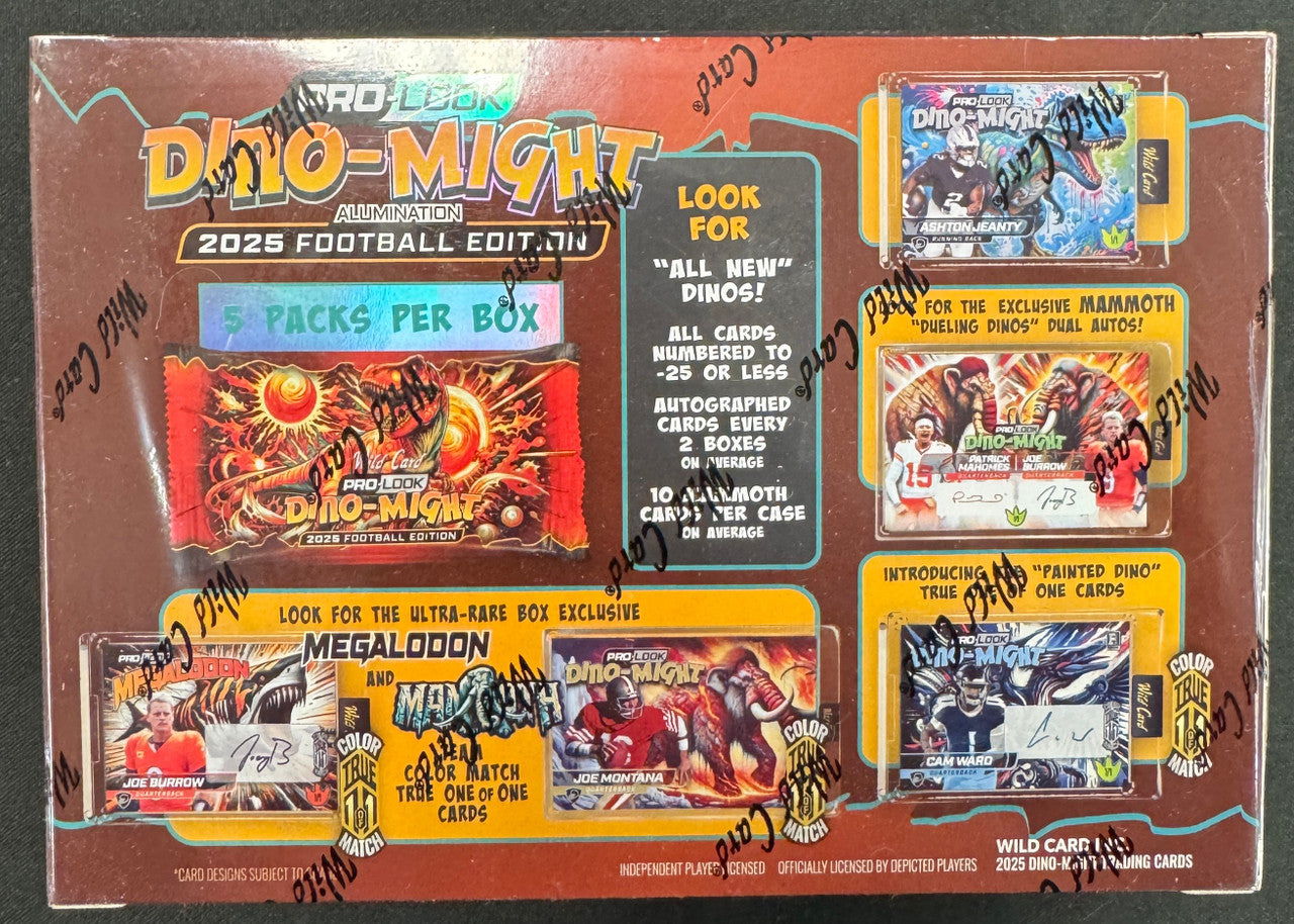 2025 Wild Card Alumination Pro-Look Dino-Might Football Hobby Box