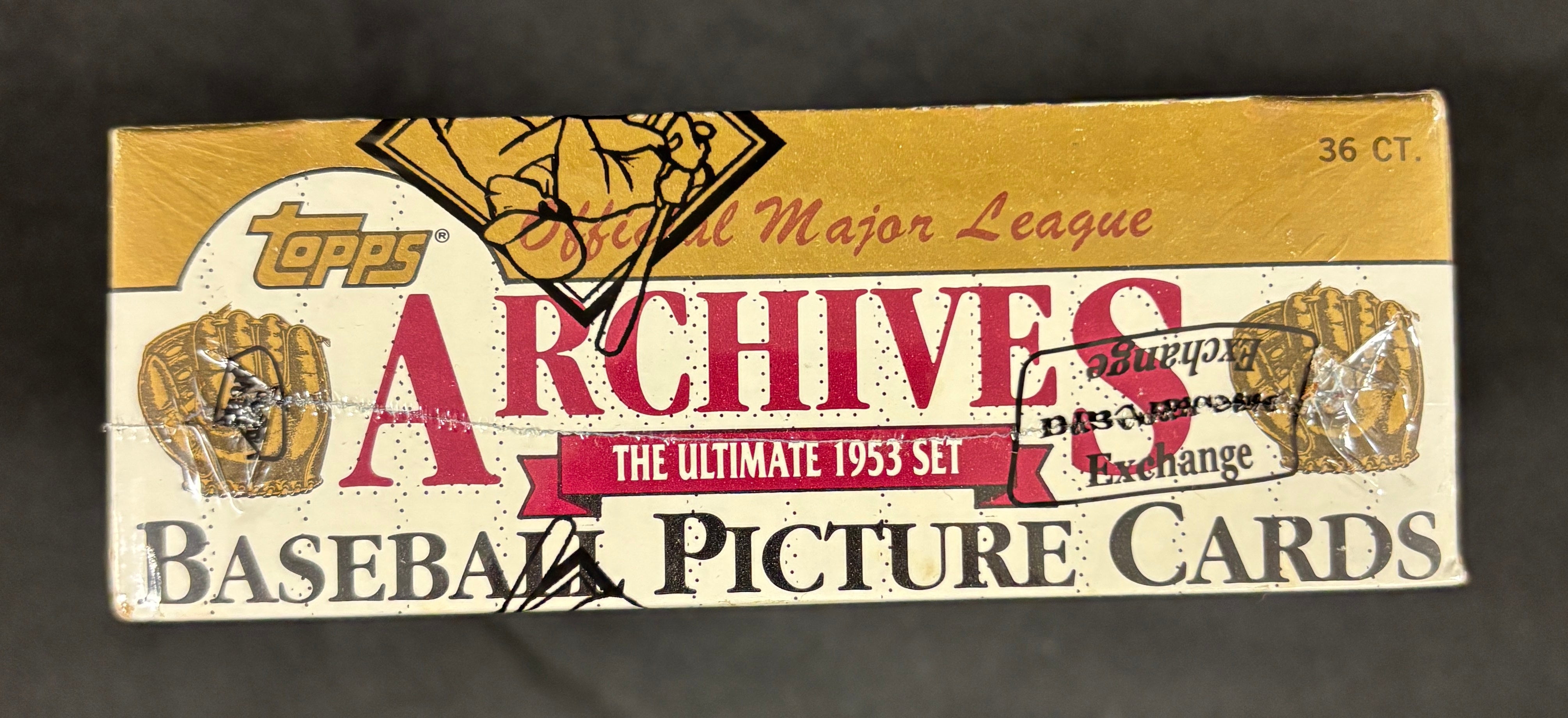 1991 Topps Archives Baseball Box (1953 Topps) BBCE Wrapped/Sealed