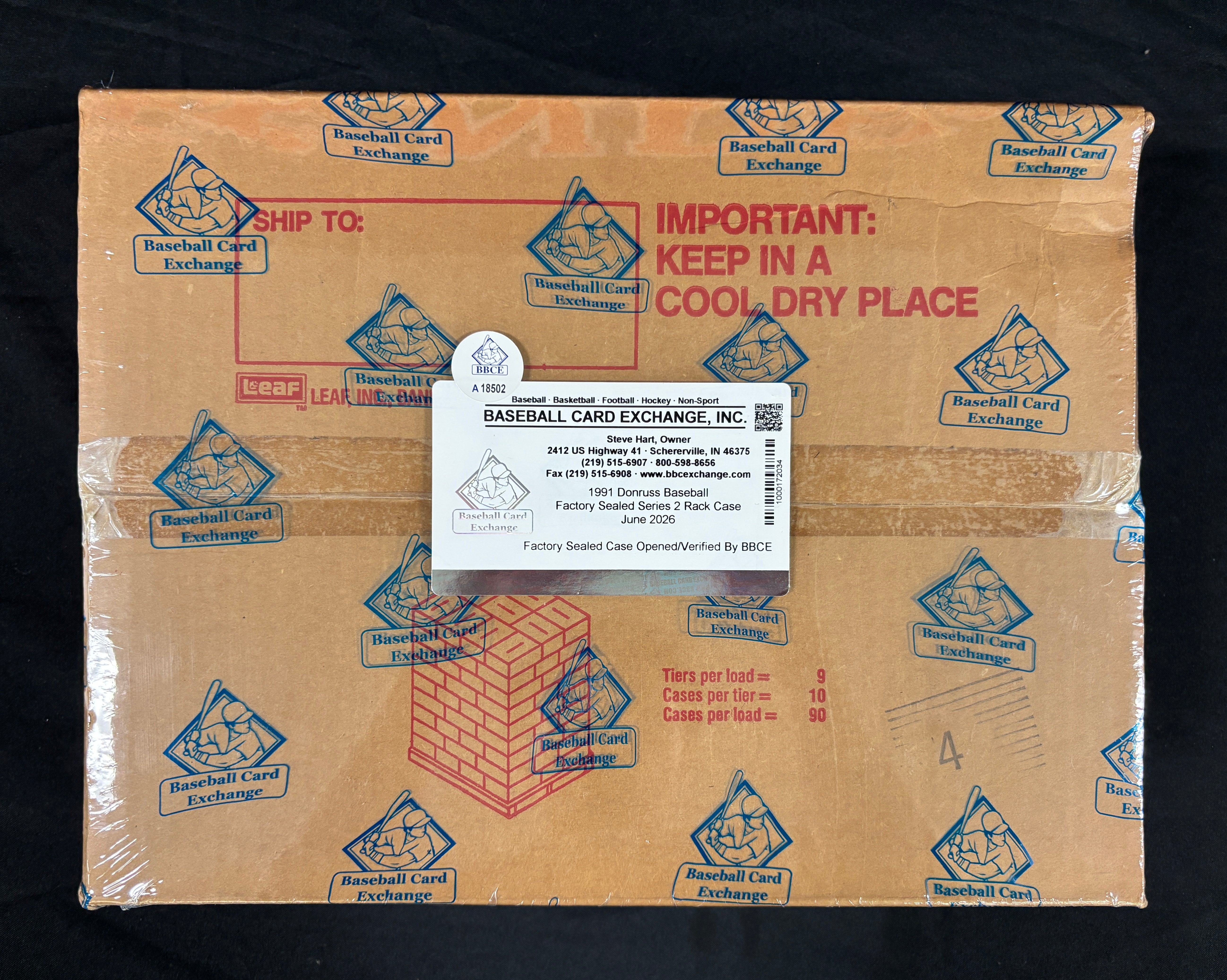 1991 Donruss Series 2 Baseball Rack Case Factory Sealed BBCE Wrapped