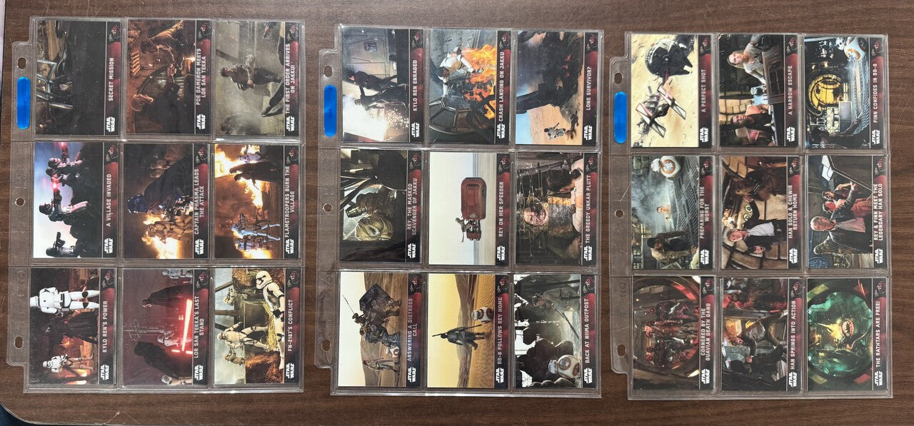 2016 Topps Chrome Star Wars The Force Awakens Complete Set (100) W/ Inserts