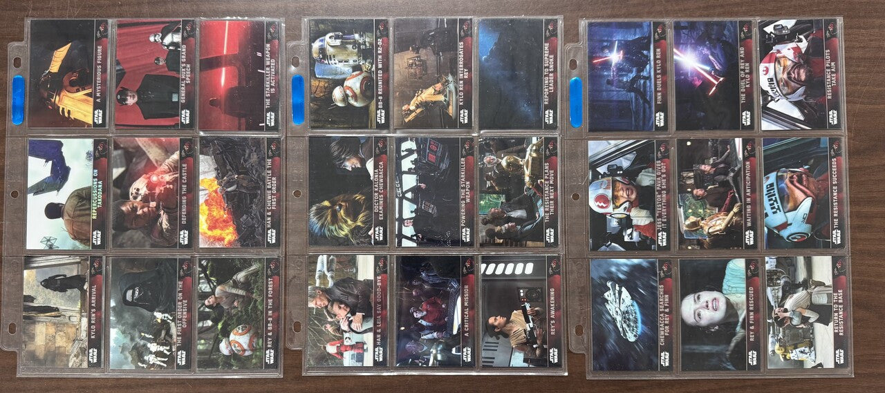 2016 Topps Chrome Star Wars The Force Awakens Complete Set (100) W/ Inserts