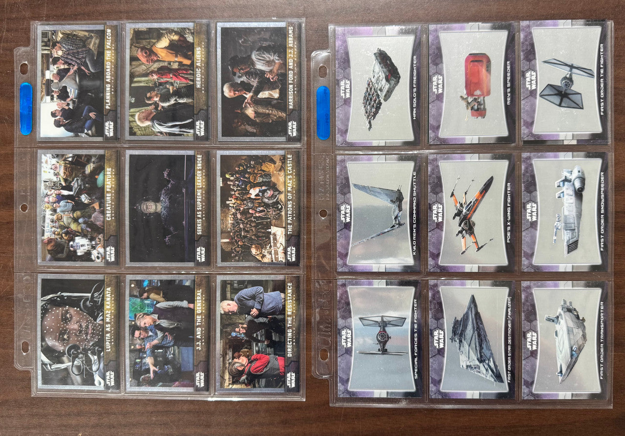 2016 Topps Chrome Star Wars The Force Awakens Complete Set (100) W/ Inserts