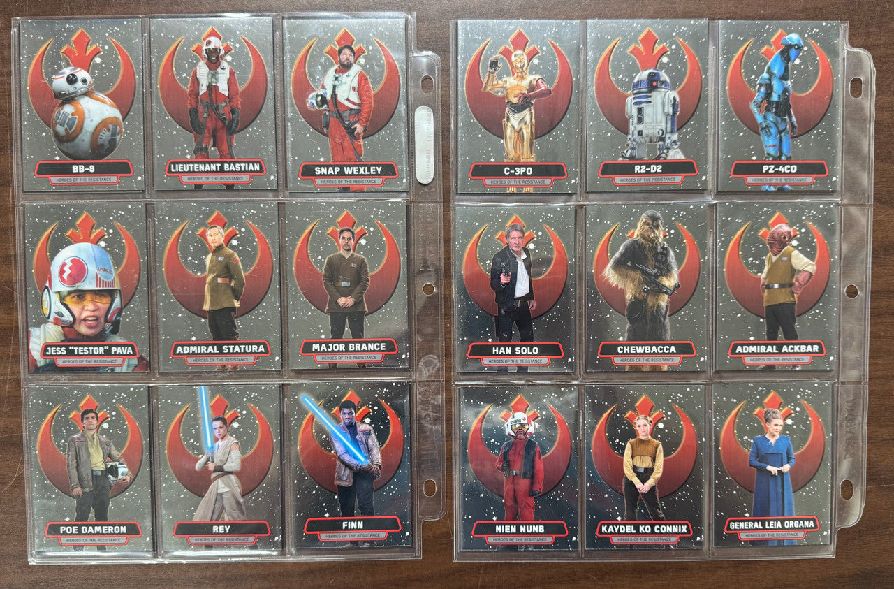 2016 Topps Chrome Star Wars The Force Awakens Complete Set (100) W/ Inserts