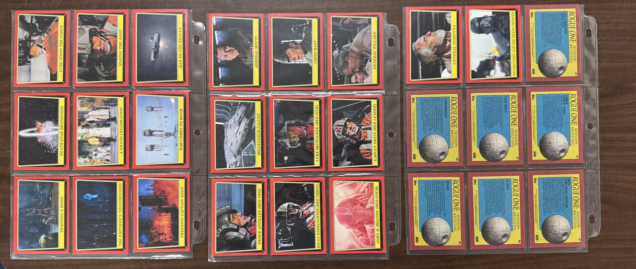 2016 Topps Star Wars Rogue One Mission Briefing Complete Set (110) W/ Inserts