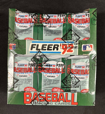 1992 Fleer Baseball Jumbo Box BBCE Wrapped/Sealed FASC