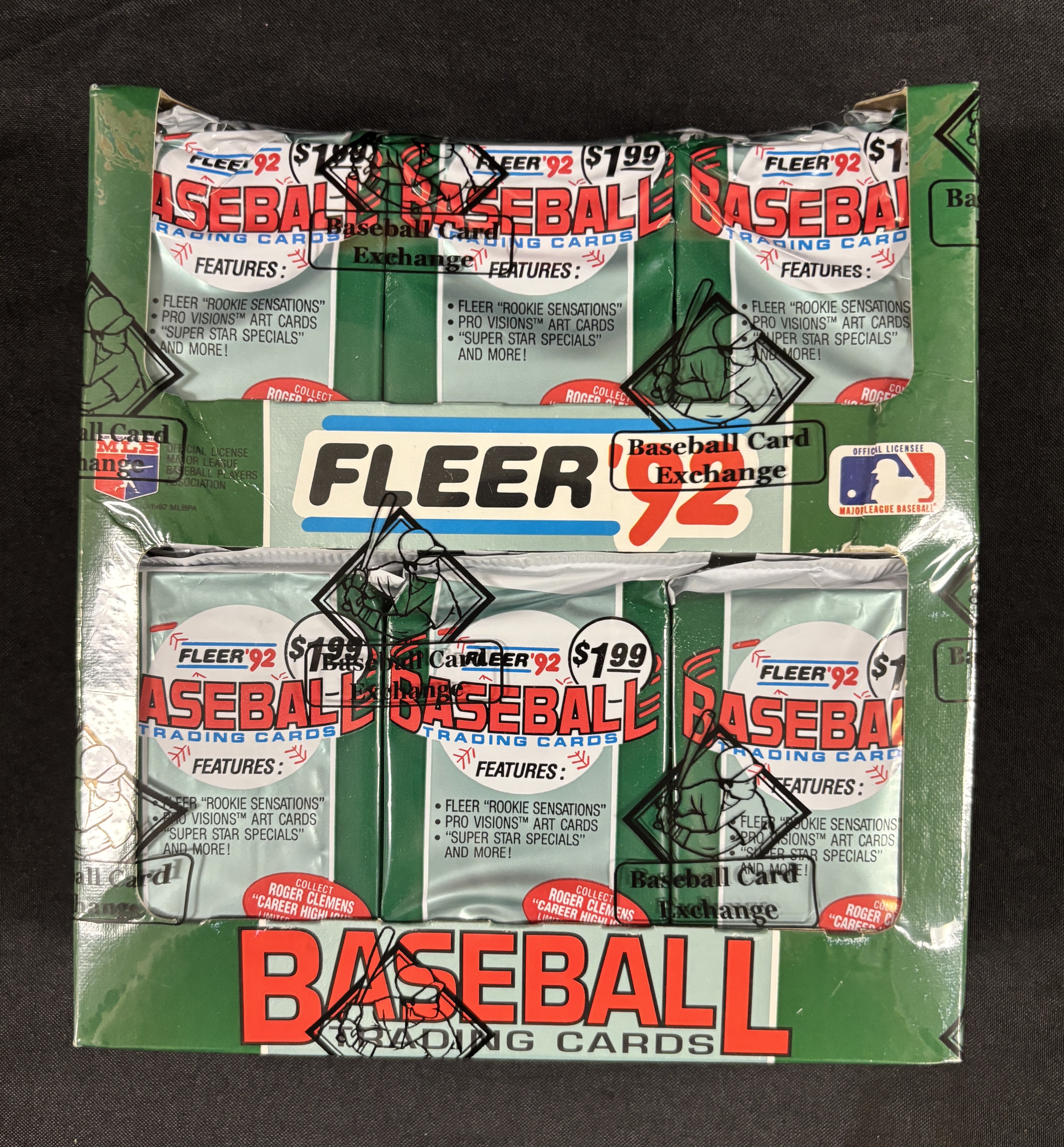 1992 Fleer Baseball Jumbo Box BBCE Wrapped/Sealed FASC