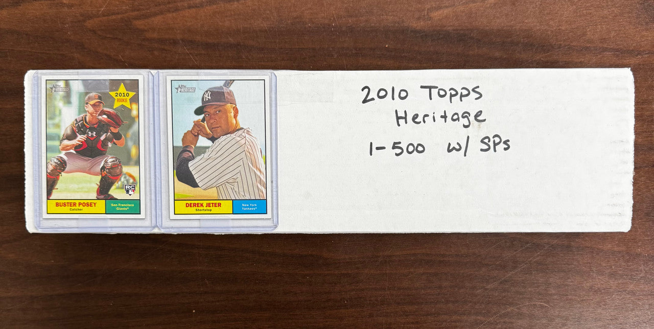 2010 Topps Heritage Baseball Complete Set w/ SPs (500)