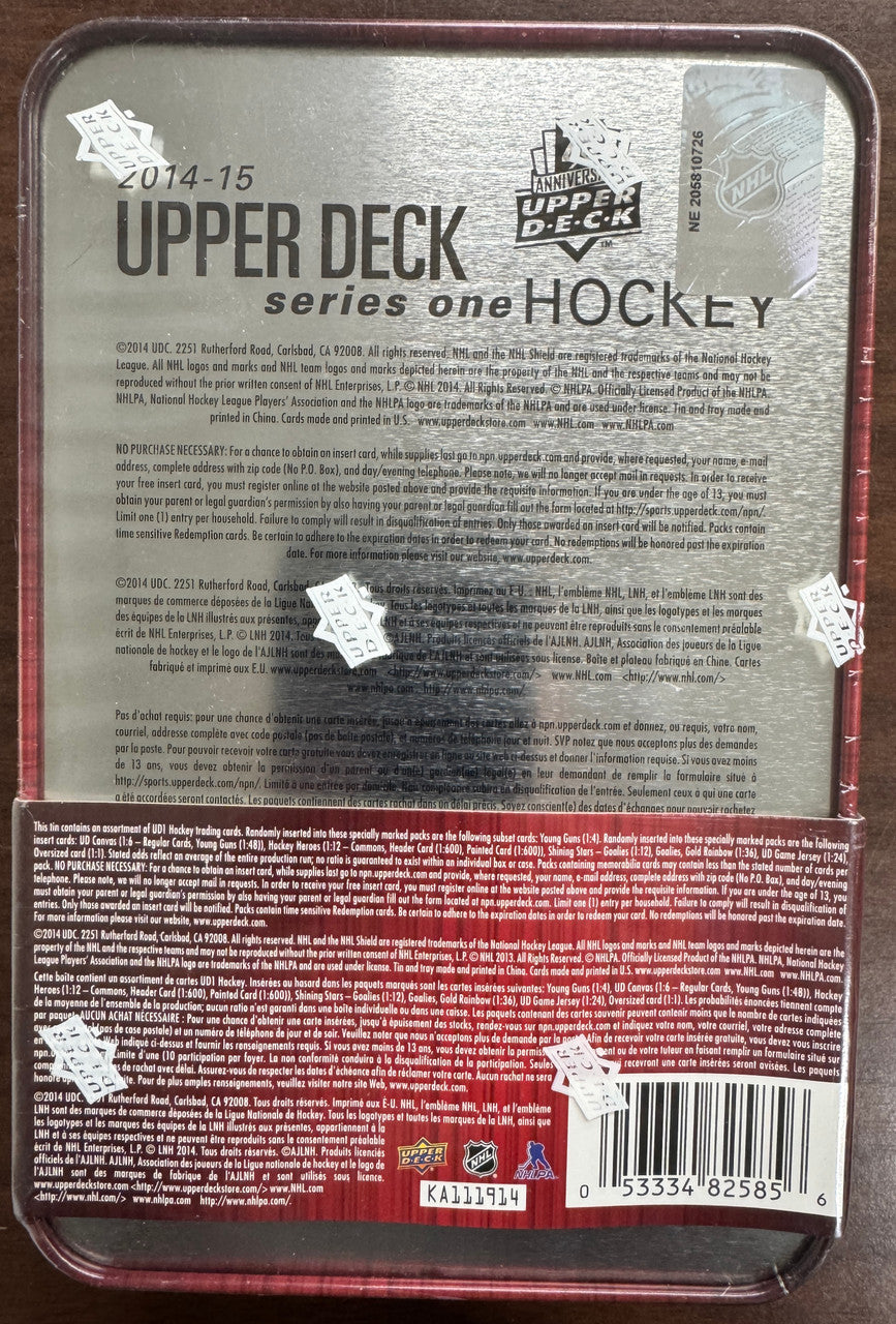 2014/15 Upper Deck Series 1 Hockey Tin Factory Sealed