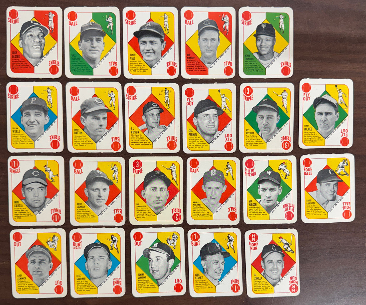 1951 Topps Red Back Baseball Complete Set (52) VG-EX/MT