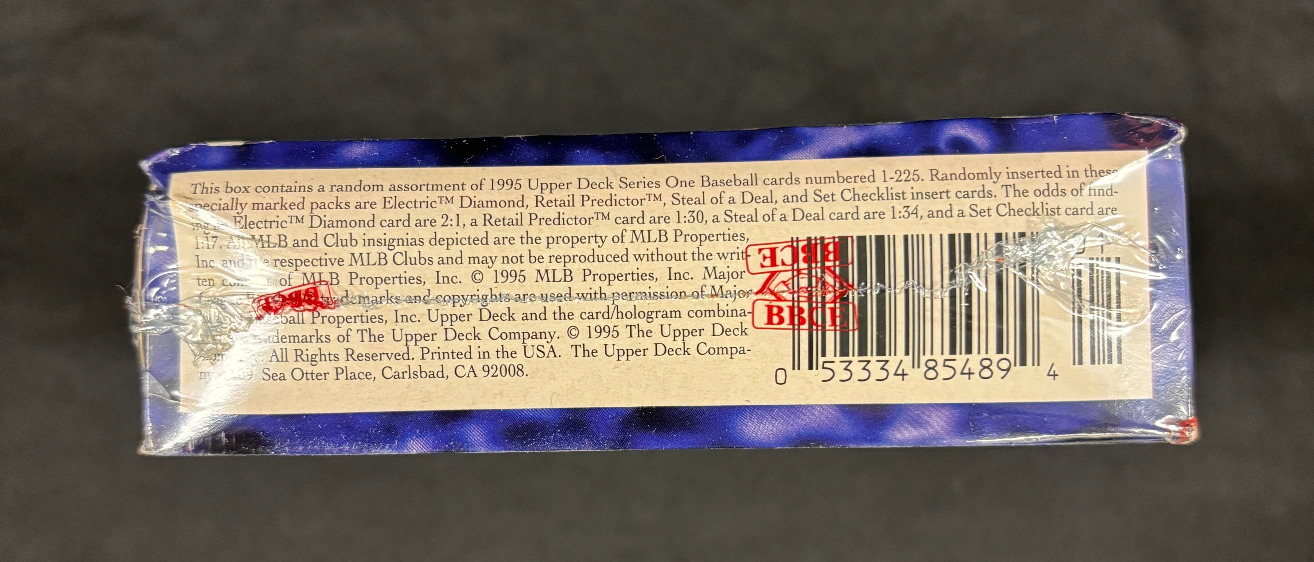 1995 Upper Deck Series One Baseball Retail Box BBCE Wrapped/Sealed
