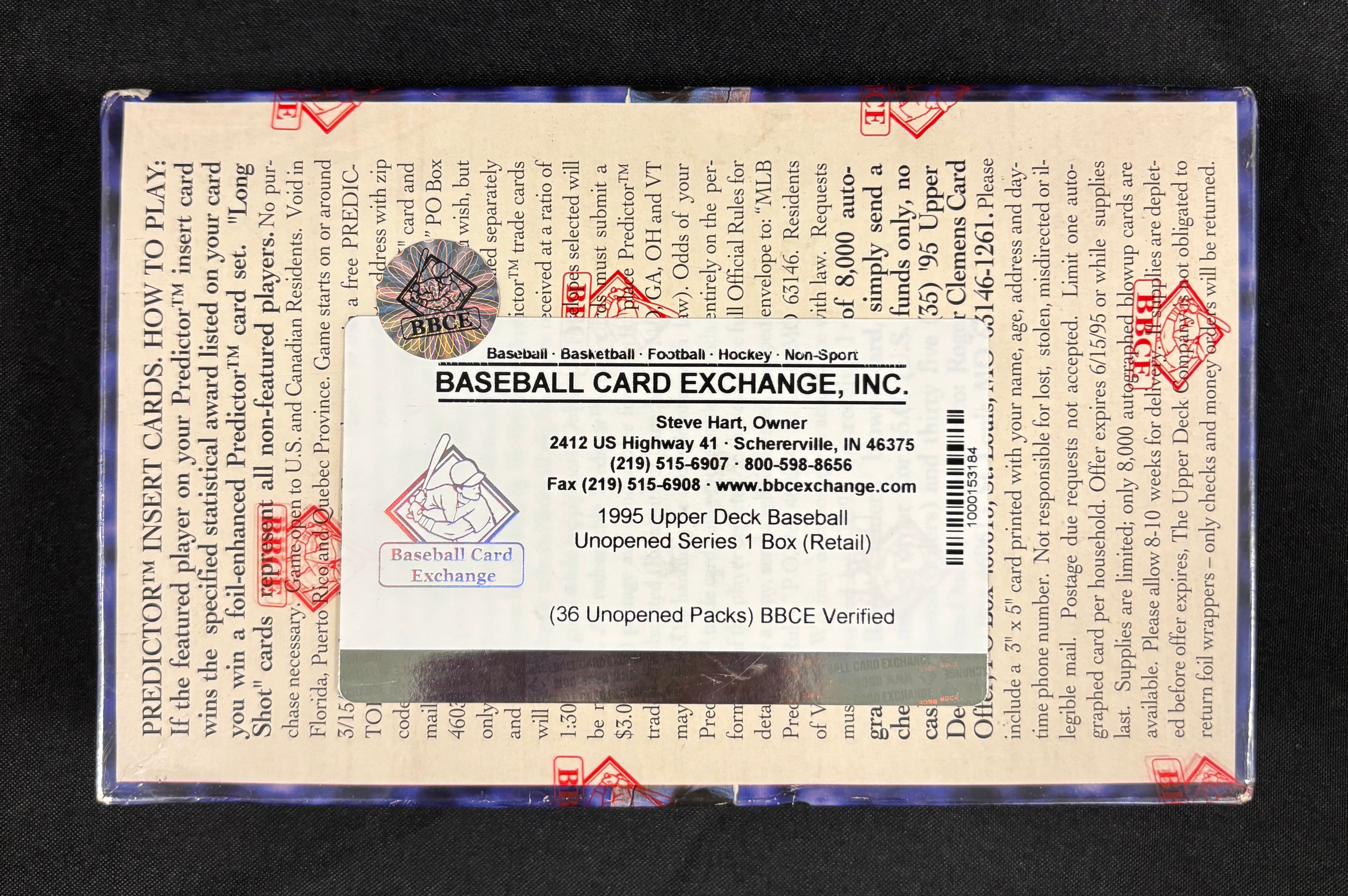 1995 Upper Deck Series One Baseball Retail Box BBCE Wrapped/Sealed