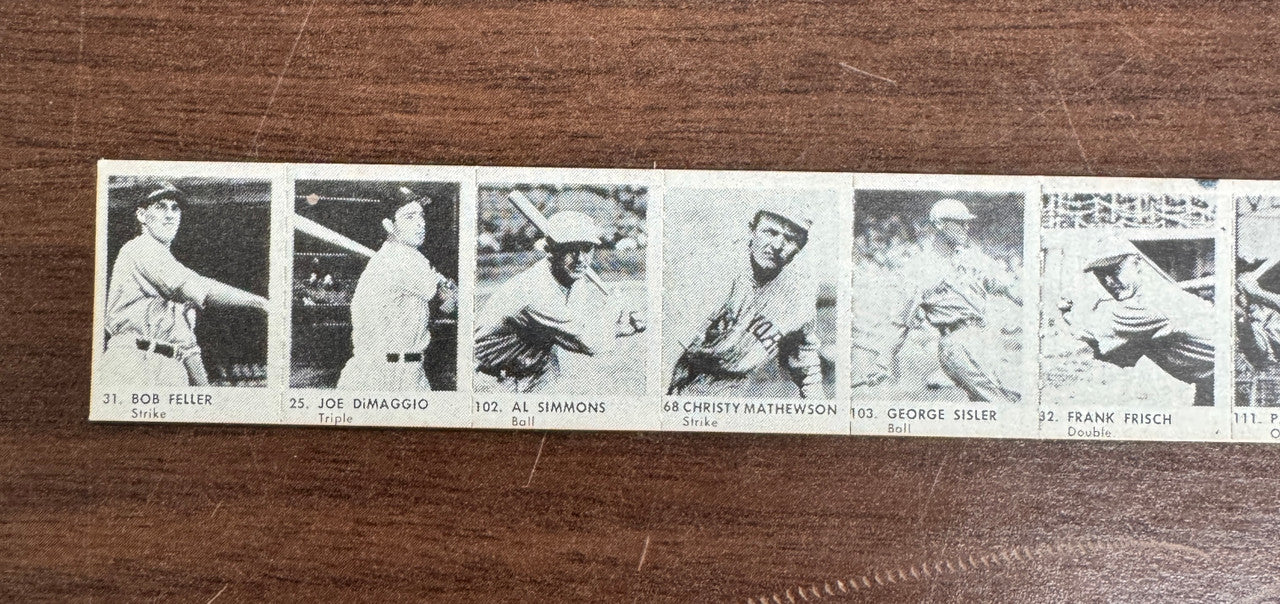1950 R423 Strip Cobb DiMaggio Feller Sisler Mize Waner Mathewson ++