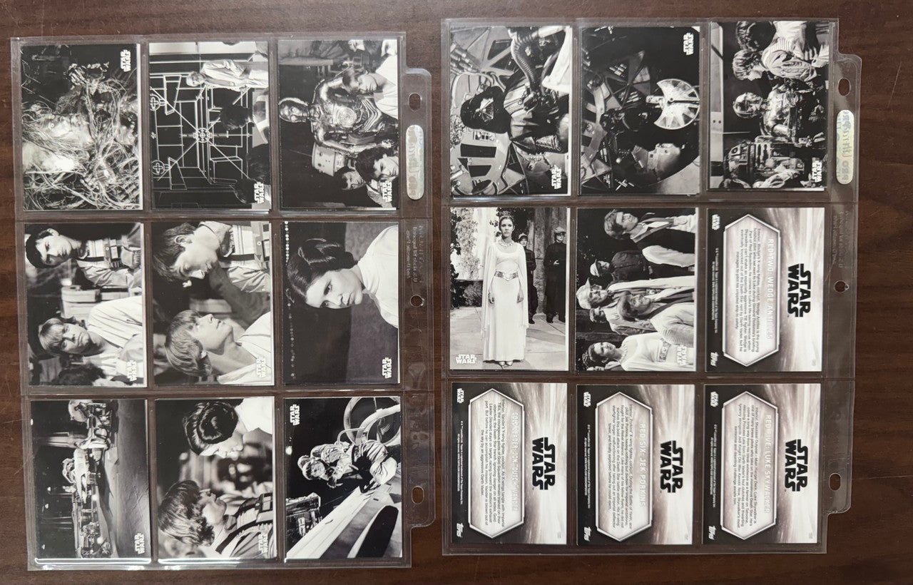 2018 Topps Star Wars A New Hope Black and White Complete Set (140)