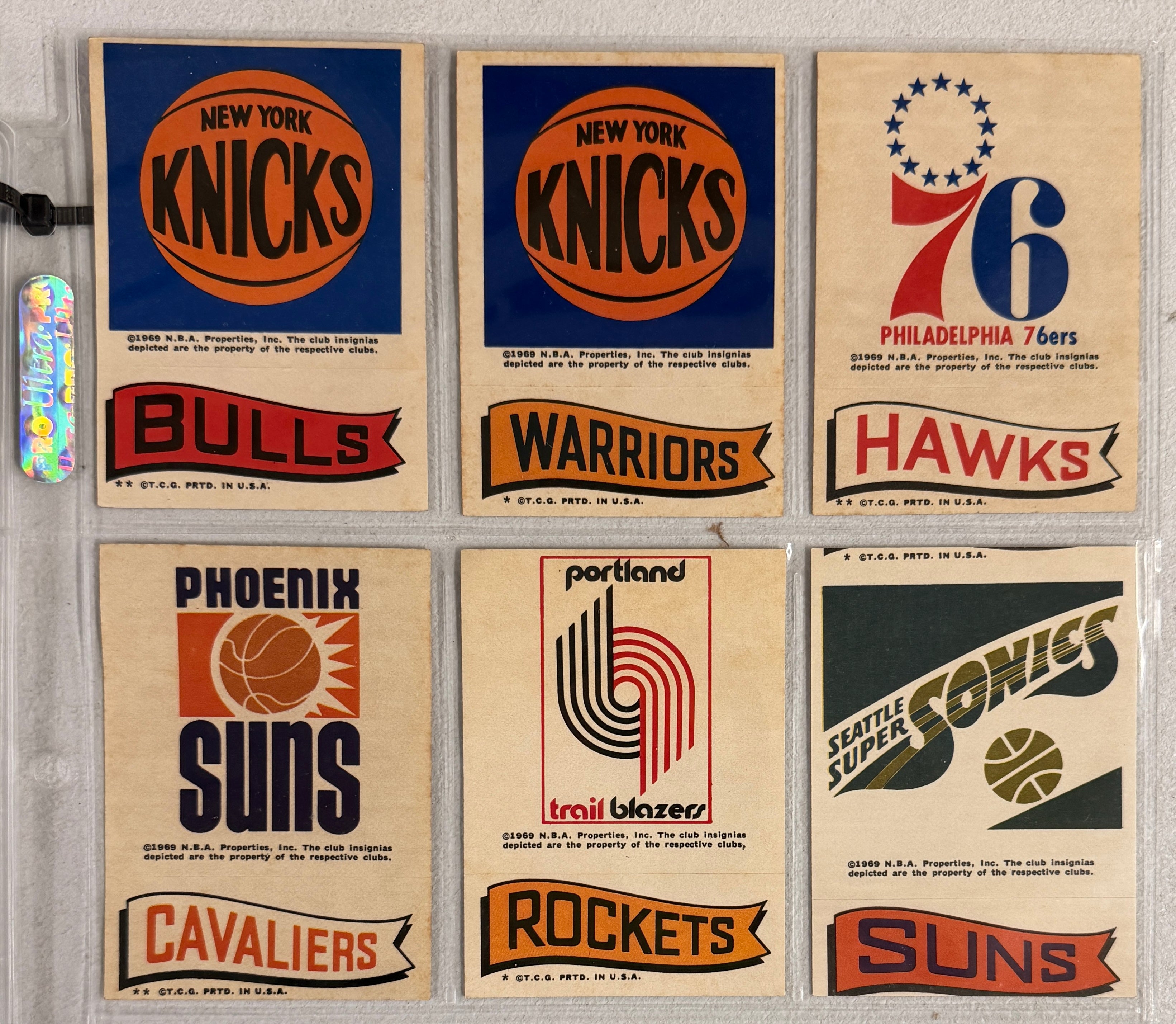 1973/74 Topps Basketball Stickers Complete Set (33) EX