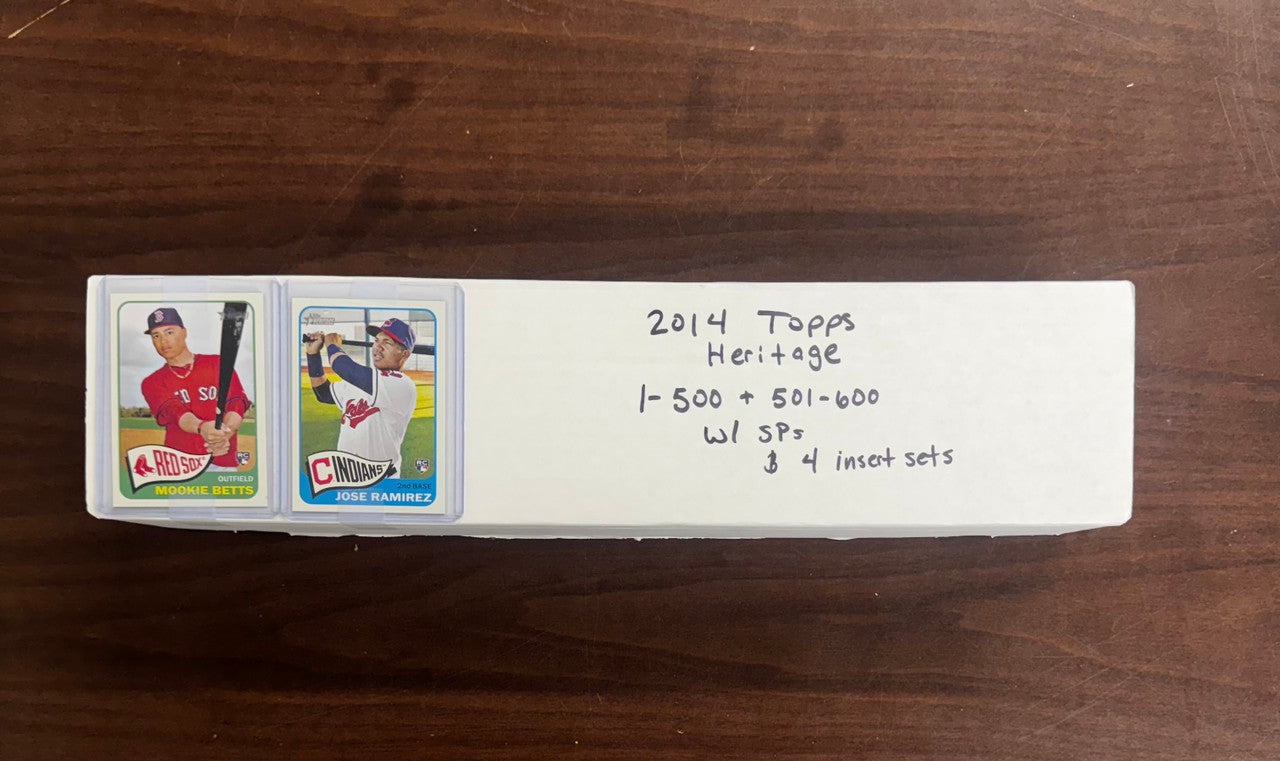 2014 Topps Heritage Baseball Complete Set w/ SPs (600) + 4 Insert Sets