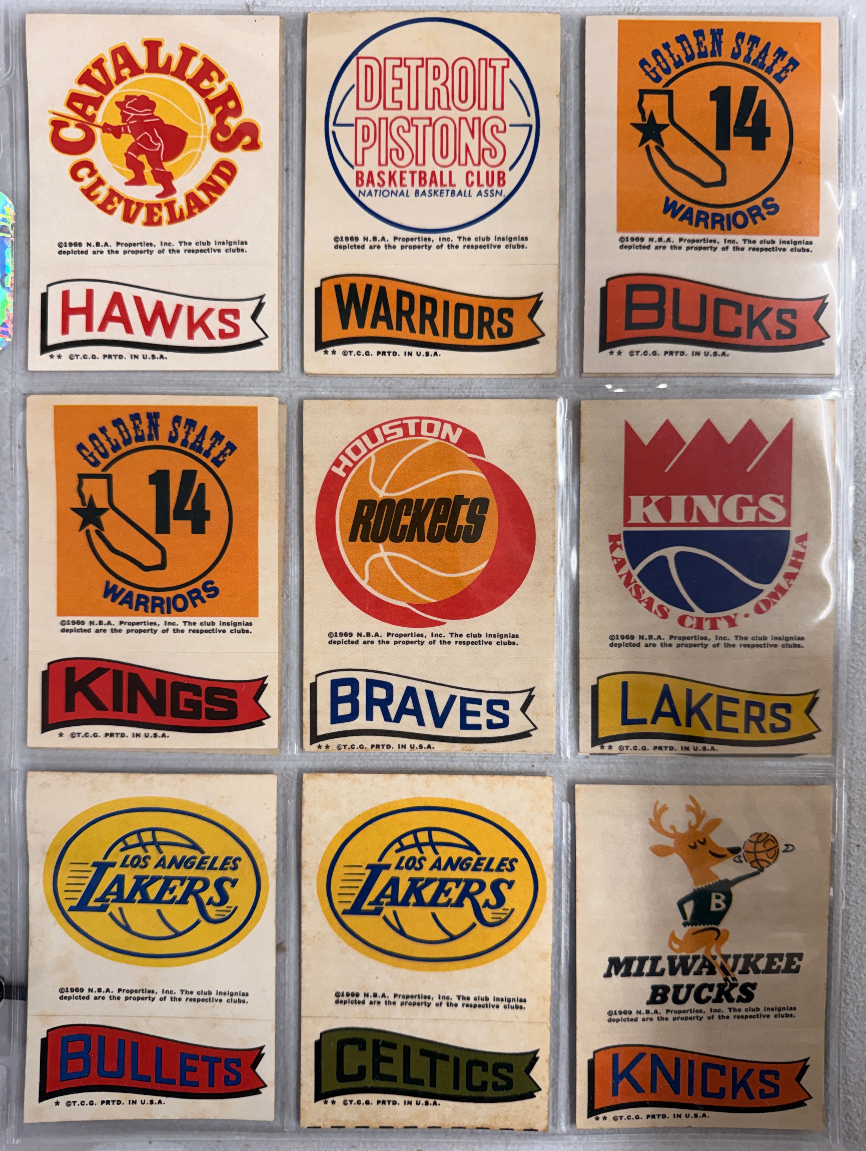 1973/74 Topps Basketball Stickers Complete Set (33) EX