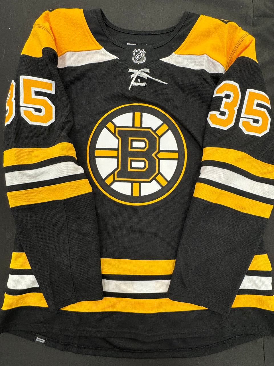 Linus Ullmark Signed Autographed Adidas Boston Bruins Jersey Fantatics Authentic