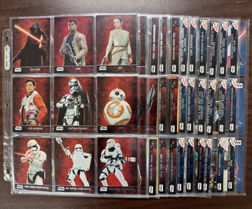 2015/16 Topps Star Wars The Force Awakens Series 1 & 2 Complete Sets W/ Stickers