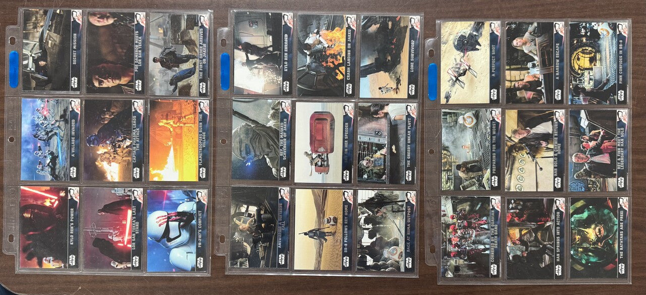 2015/16 Topps Star Wars The Force Awakens Series 1 & 2 Complete Sets W/ Stickers