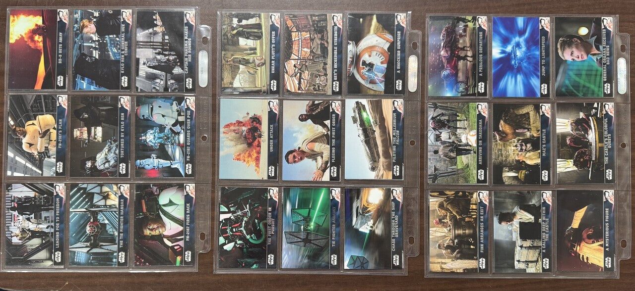 2015/16 Topps Star Wars The Force Awakens Series 1 & 2 Complete Sets W/ Stickers
