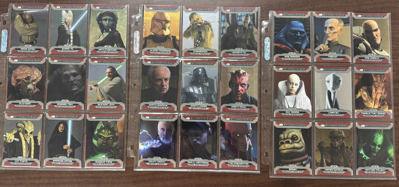 2015 Topps Chrome Star Wars Perspectives Jedi vs Sith Complete (100) W/ Inserts