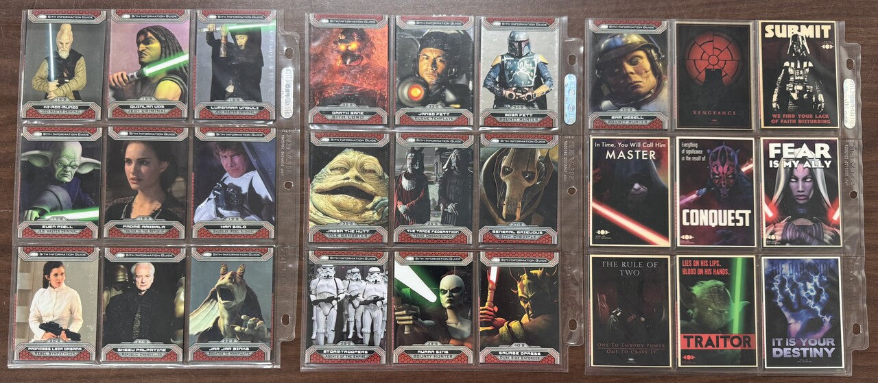 2015 Topps Chrome Star Wars Perspectives Jedi vs Sith Complete (100) W/ Inserts