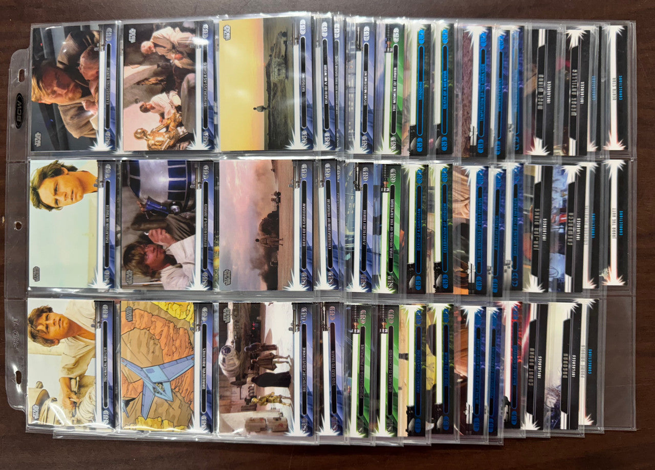 2013 Topps Star Wars Jedi Legacy Complete Set (180) W/ Blue Parallels, Inserts