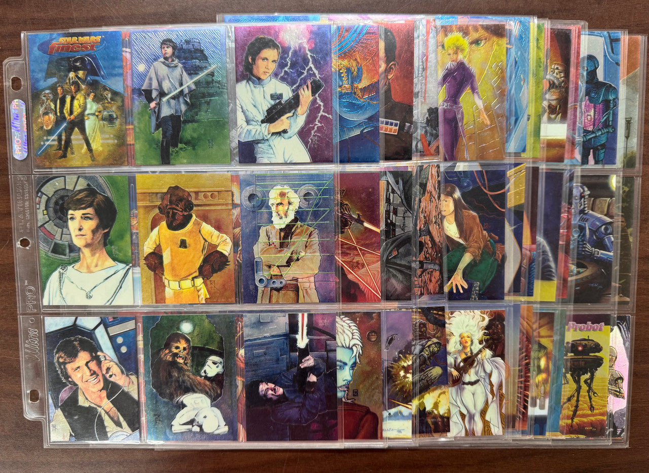1996 Topps Finest Star Wars Near Complete Set (88/90) W/ Inserts