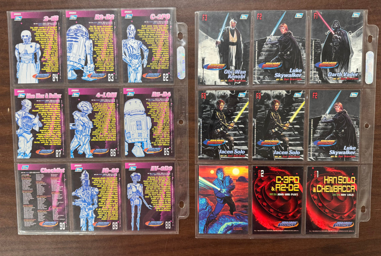 1996 Topps Finest Star Wars Near Complete Set (88/90) W/ Inserts