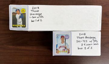 2018 Topps Heritage Baseball Complete Set w/ SPs & High (725) + 4 Insert Sets