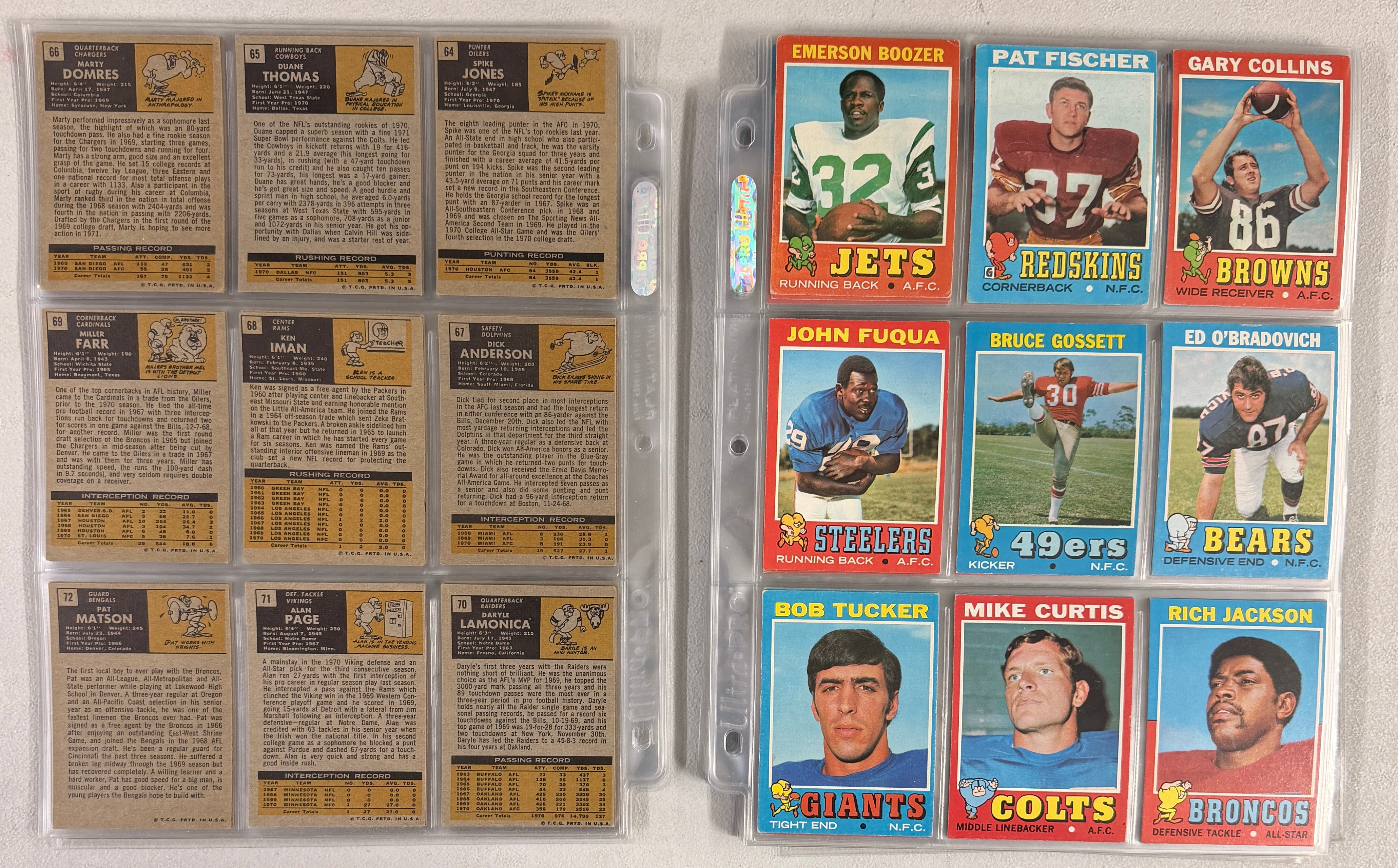 1971 Topps Football Complete Set (263) VG/EX-EX/MT w/ Wax Wrapper