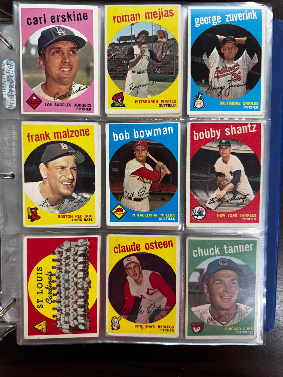1959 Topps Baseball Near Complete Set 531/572 VG Overall