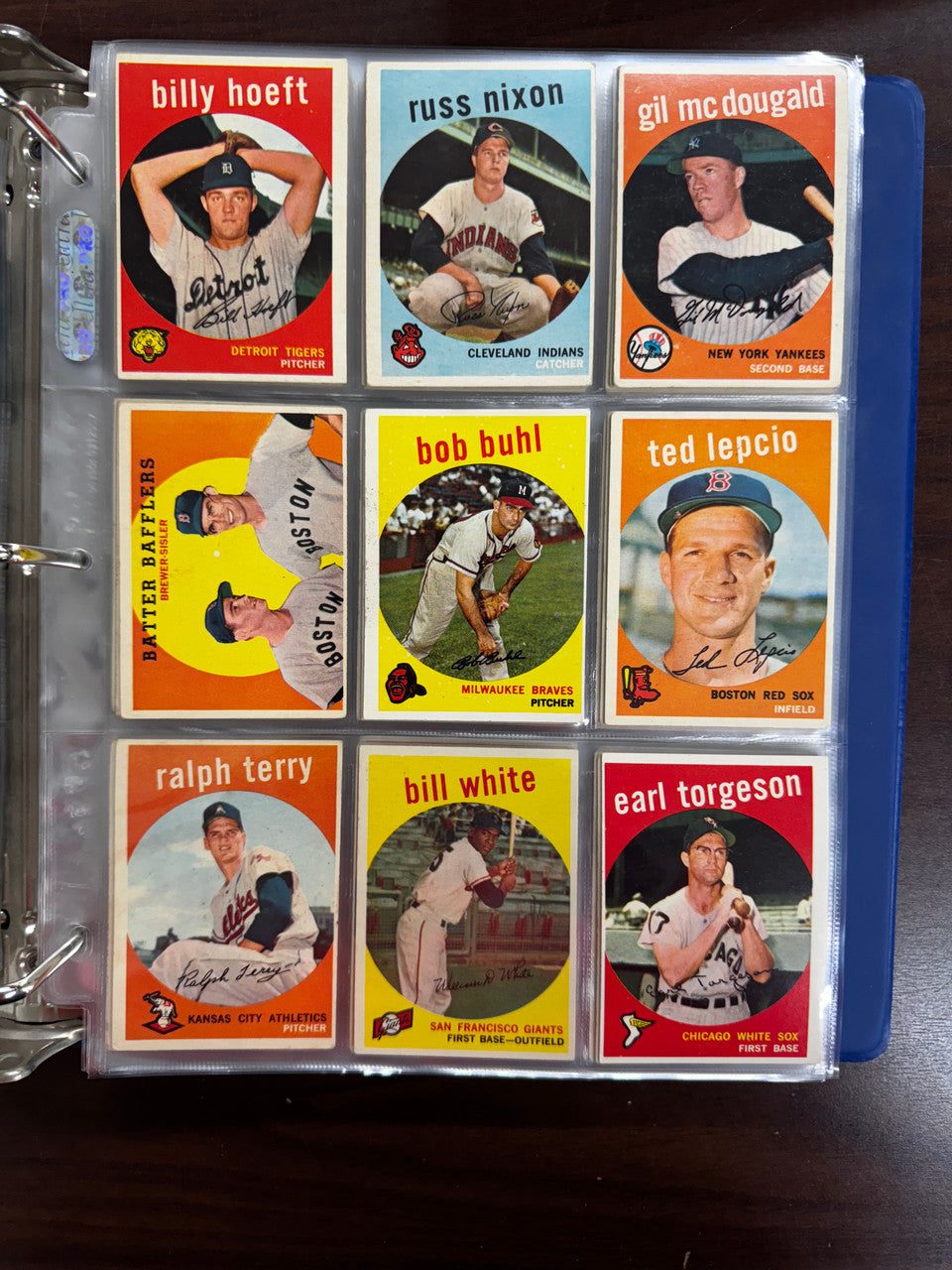 1959 Topps Baseball Near Complete Set 531/572 VG Overall