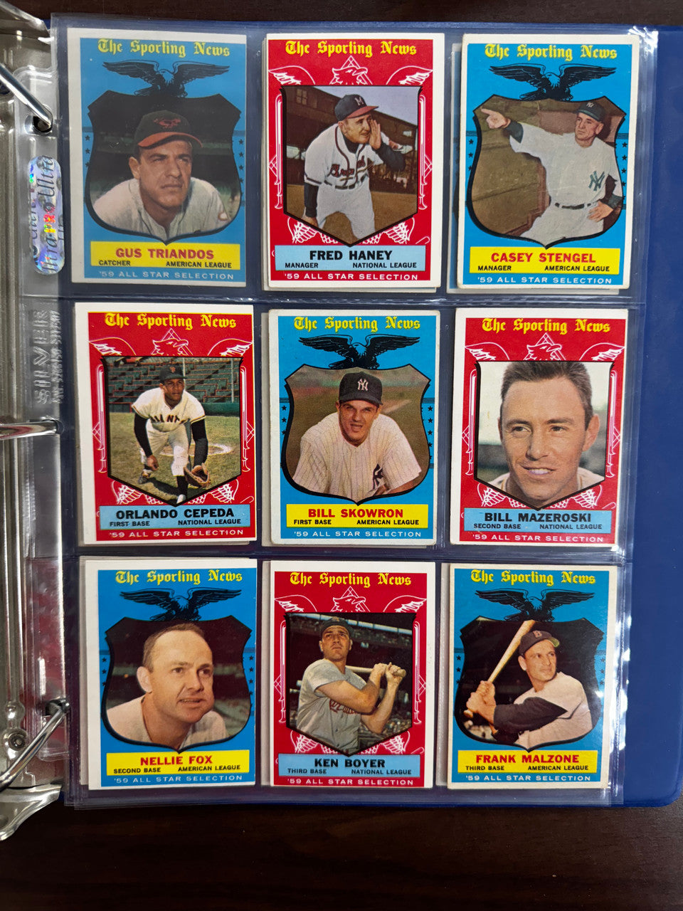 1959 Topps Baseball Near Complete Set 531/572 VG Overall