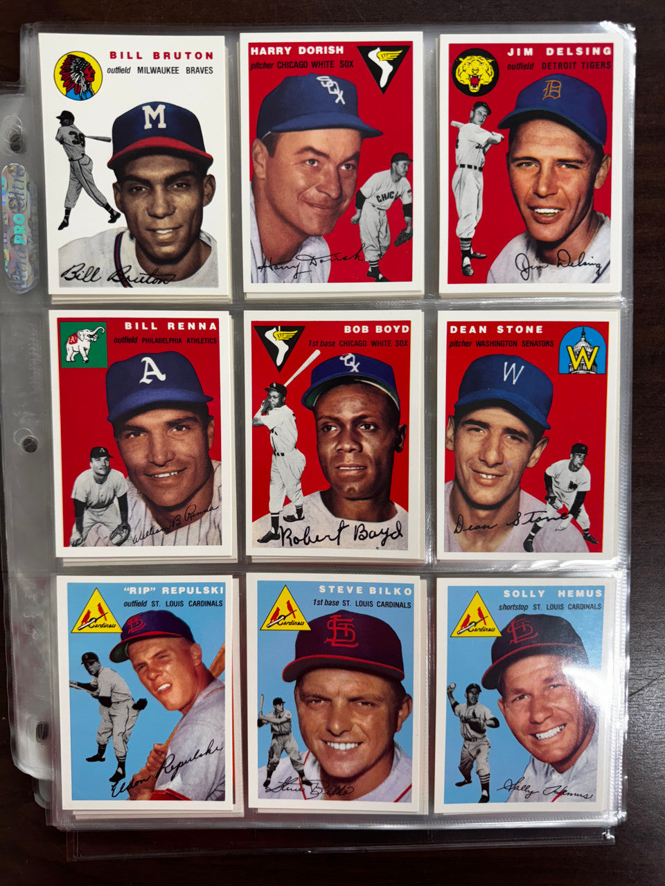 1994 Topps Archives Baseball 1954 Near Complete Set 257/259 No Mantle