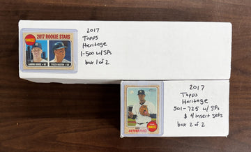 2017 Topps Heritage Baseball Complete Set w/ SPs & High (725) + 4 Insert Sets