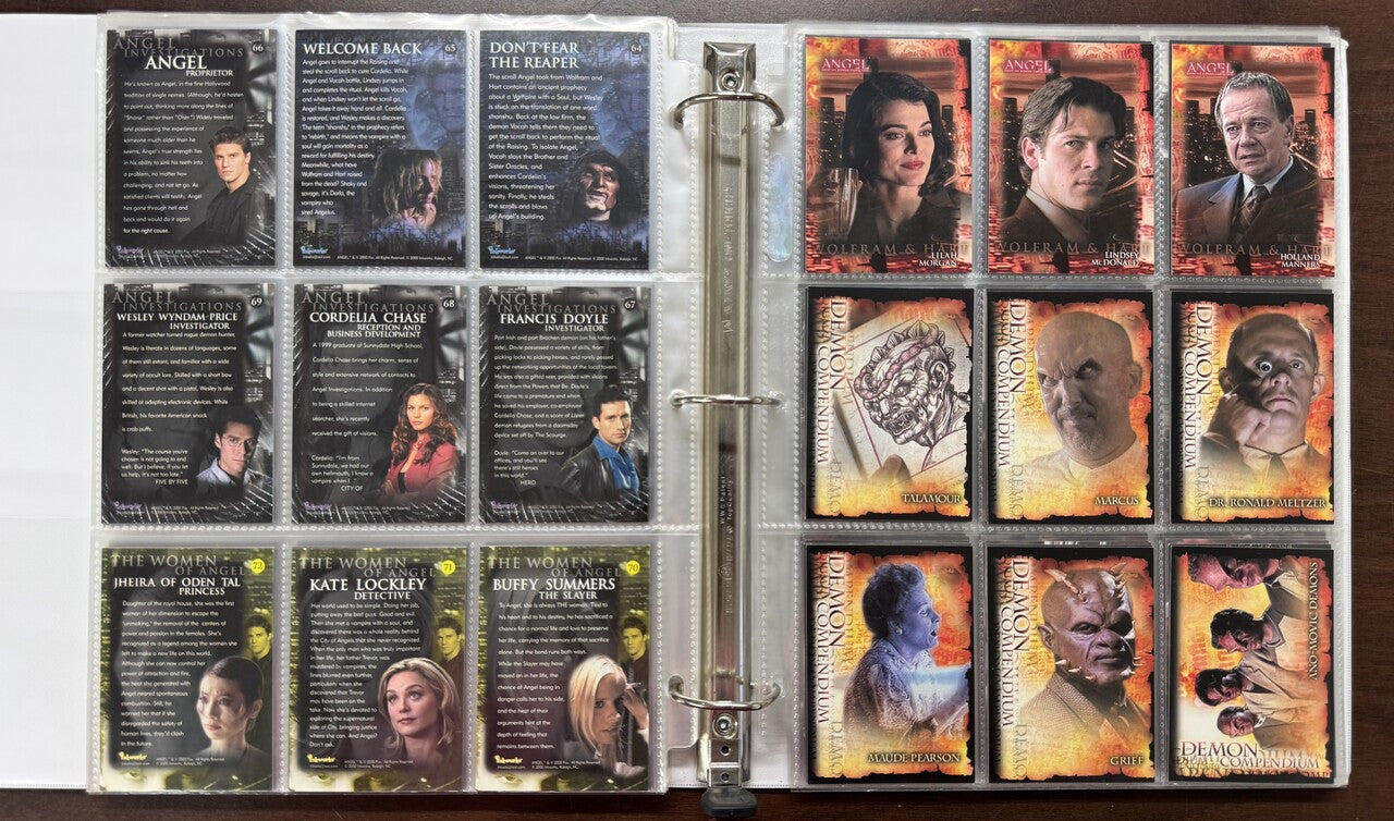 2000/05 Inkworks Spike The Complete Story and Angel Season 1 & 3 Complete Sets