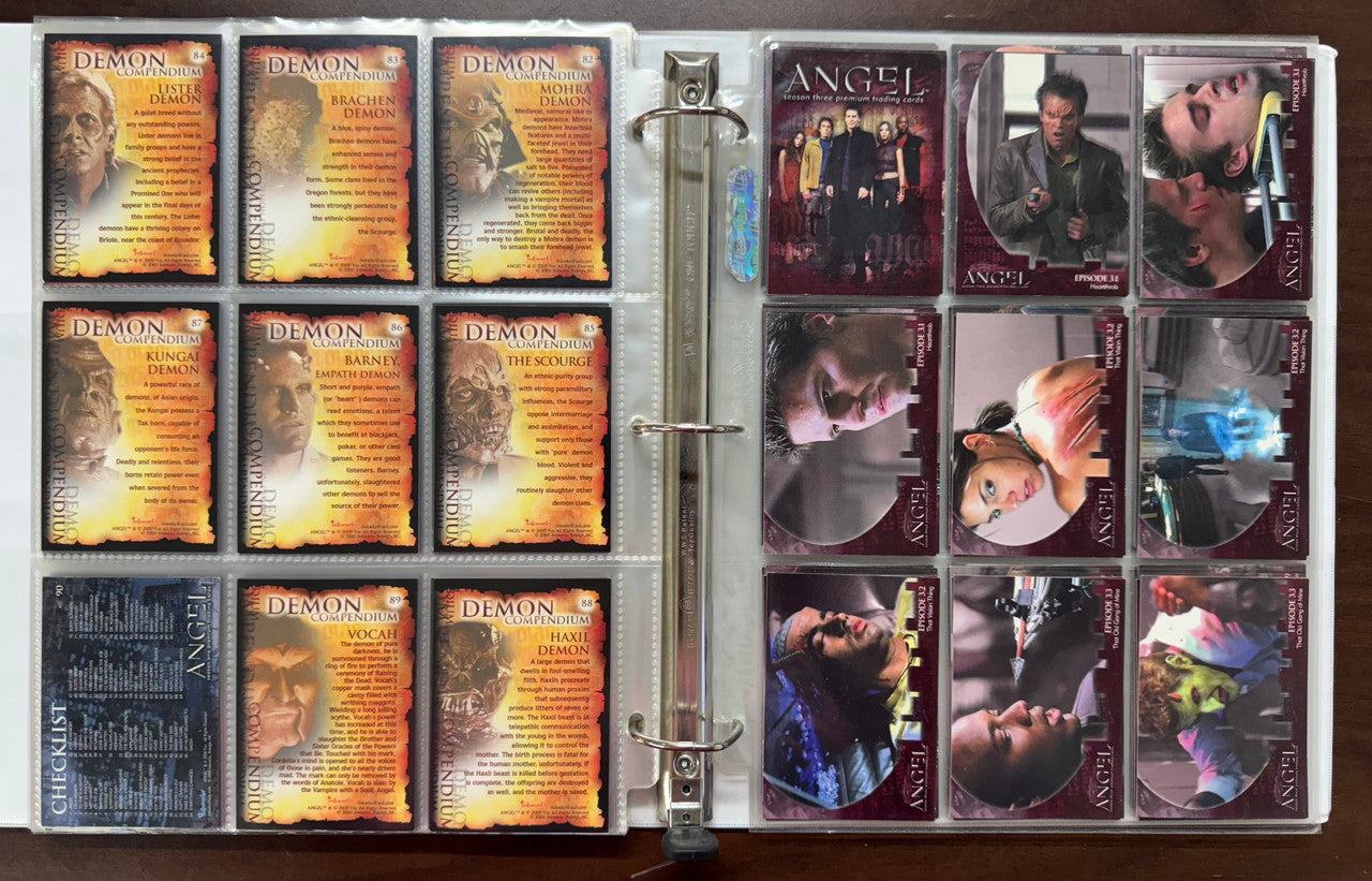 2000/05 Inkworks Spike The Complete Story and Angel Season 1 & 3 Complete Sets