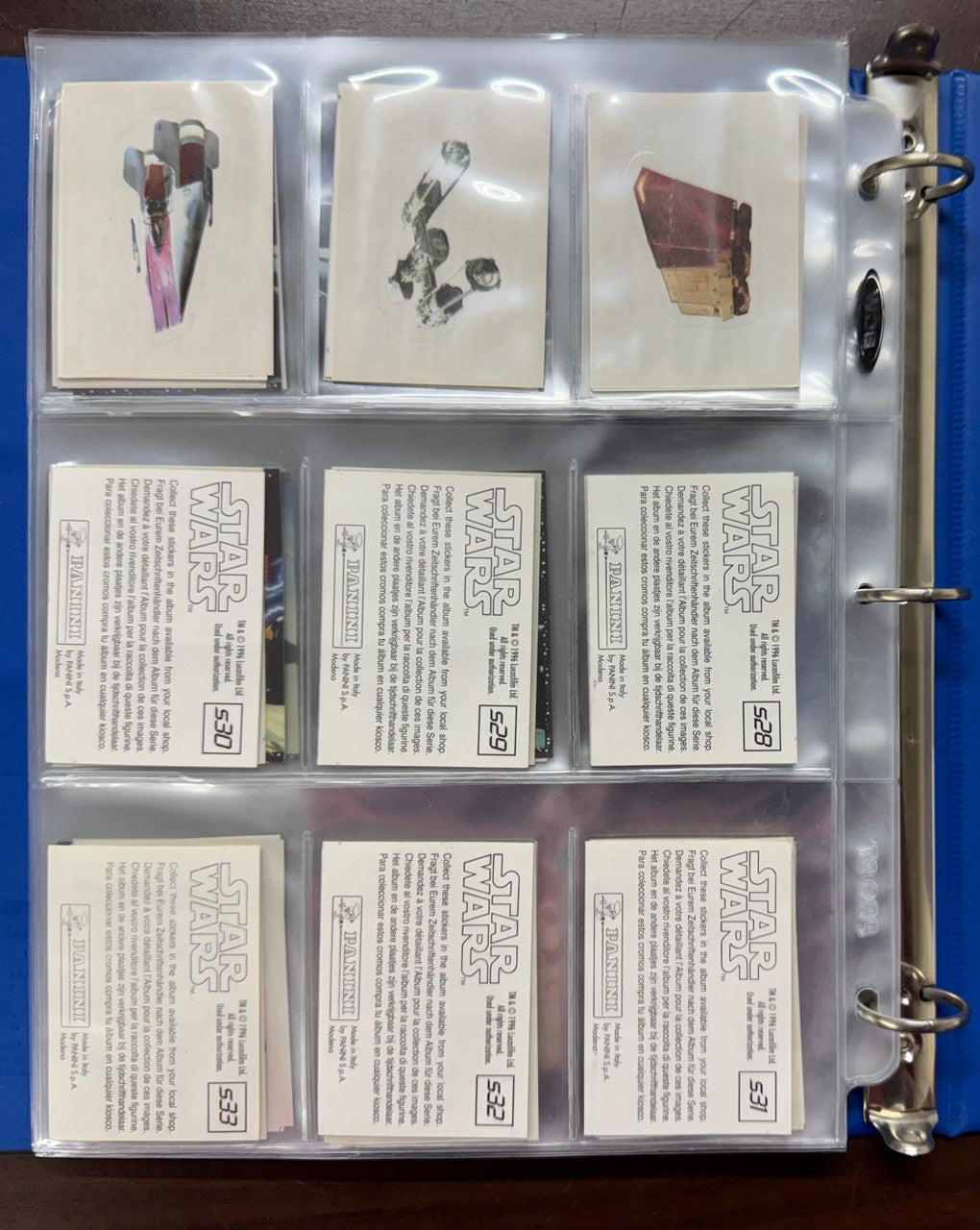 1996 Panini SkyBox Star Wars Stickers Series 1-2 Complete Sets (282)
