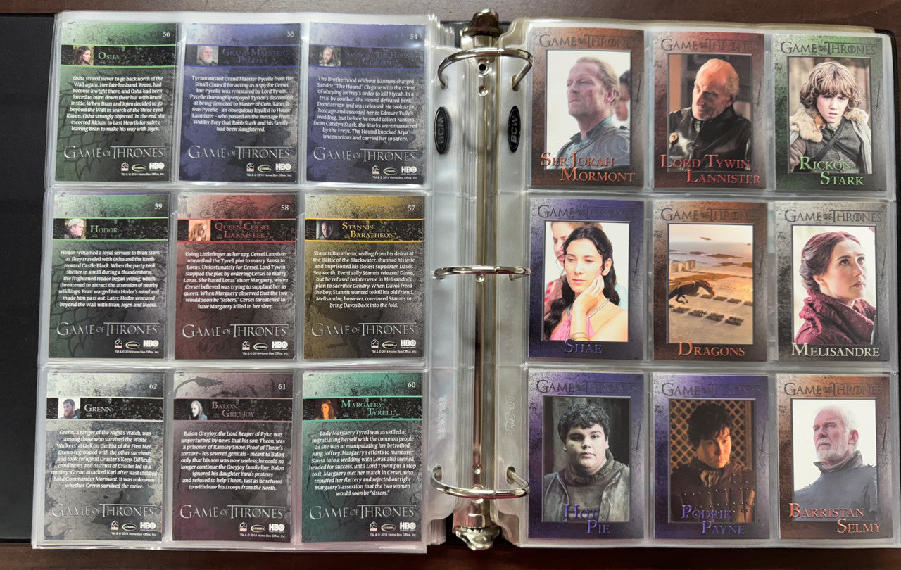 2012/16 Rittenhouse Game of Thrones Seasons 1-5 Complete Sets (458)