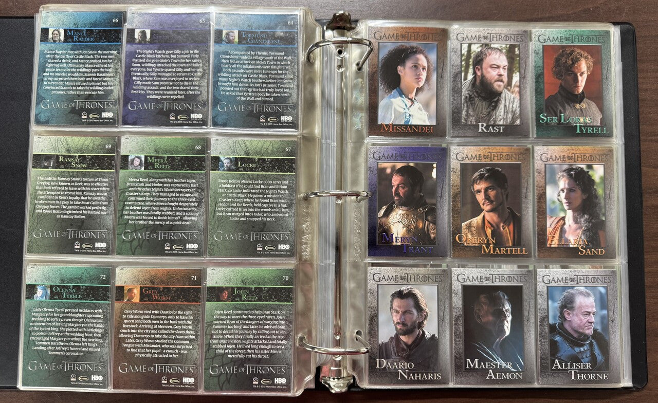 2012/16 Rittenhouse Game of Thrones Seasons 1-5 Complete Sets (458)